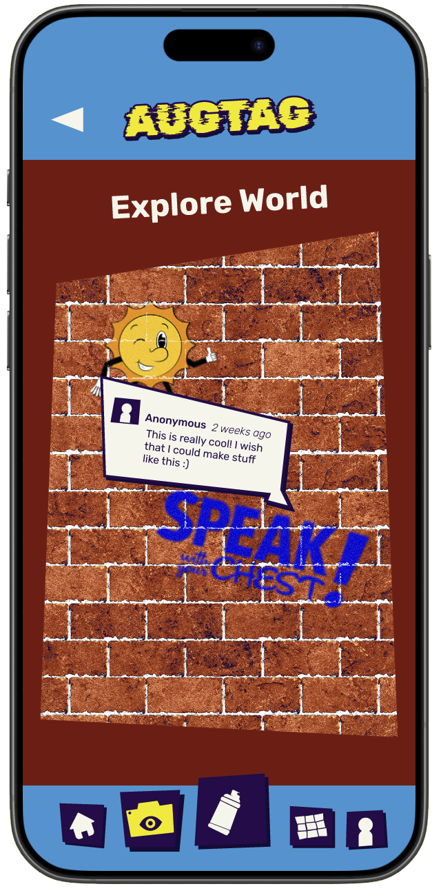 screen for viewing comments left on posts